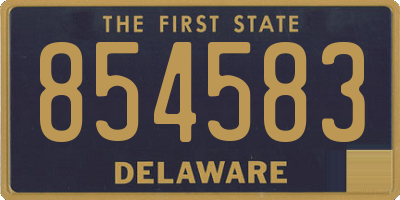 DE license plate 854583