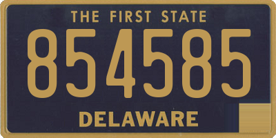DE license plate 854585