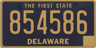 DE license plate 854586