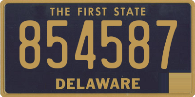 DE license plate 854587