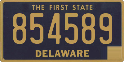 DE license plate 854589