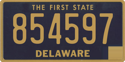 DE license plate 854597