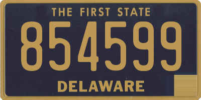 DE license plate 854599