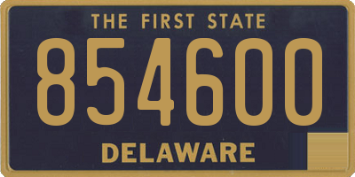 DE license plate 854600