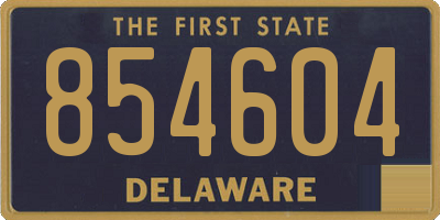 DE license plate 854604