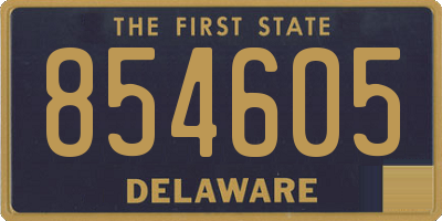 DE license plate 854605