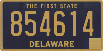 DE license plate 854614