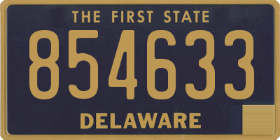 DE license plate 854633