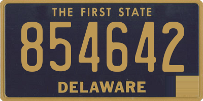 DE license plate 854642
