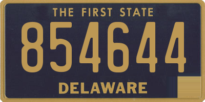 DE license plate 854644