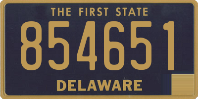 DE license plate 854651