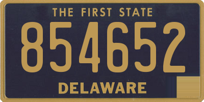 DE license plate 854652