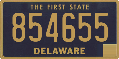 DE license plate 854655