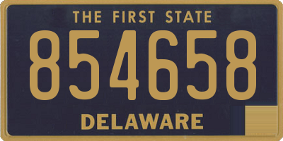 DE license plate 854658