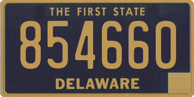 DE license plate 854660