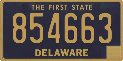 DE license plate 854663