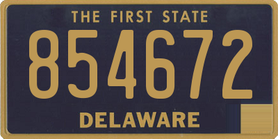 DE license plate 854672