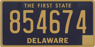 DE license plate 854674