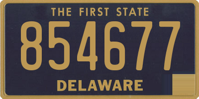 DE license plate 854677