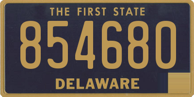 DE license plate 854680