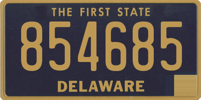 DE license plate 854685
