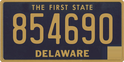 DE license plate 854690