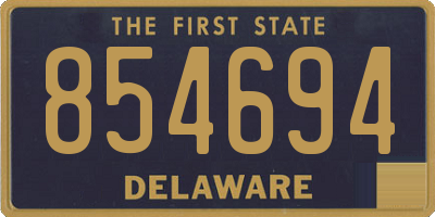 DE license plate 854694