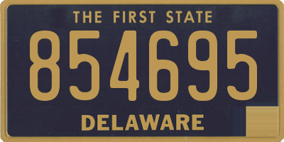 DE license plate 854695