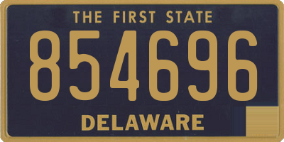 DE license plate 854696