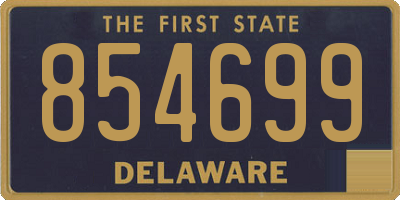 DE license plate 854699