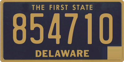 DE license plate 854710