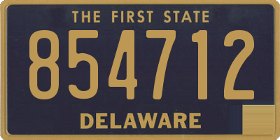 DE license plate 854712