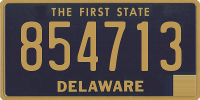 DE license plate 854713