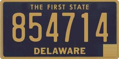 DE license plate 854714