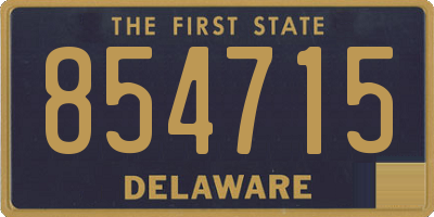 DE license plate 854715
