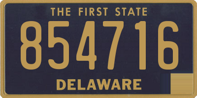 DE license plate 854716