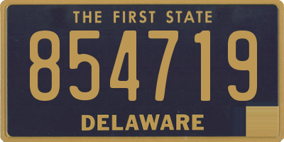 DE license plate 854719