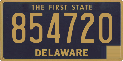 DE license plate 854720