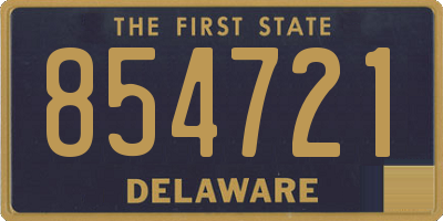 DE license plate 854721