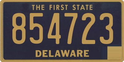 DE license plate 854723