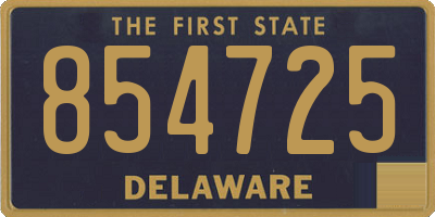DE license plate 854725