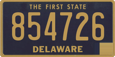 DE license plate 854726