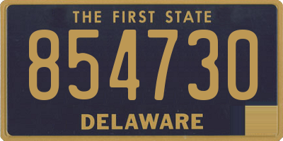 DE license plate 854730