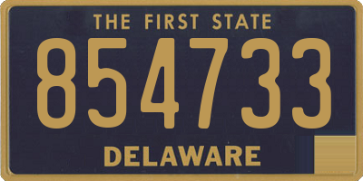 DE license plate 854733