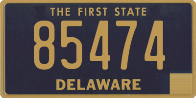 DE license plate 85474