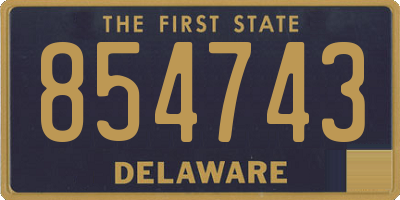 DE license plate 854743