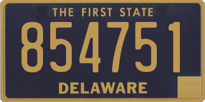 DE license plate 854751
