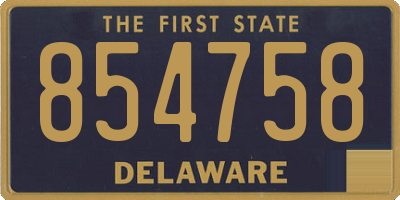 DE license plate 854758
