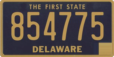 DE license plate 854775