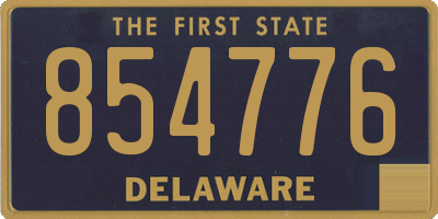 DE license plate 854776